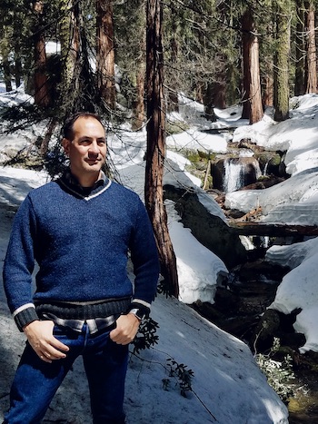 The author, hiking